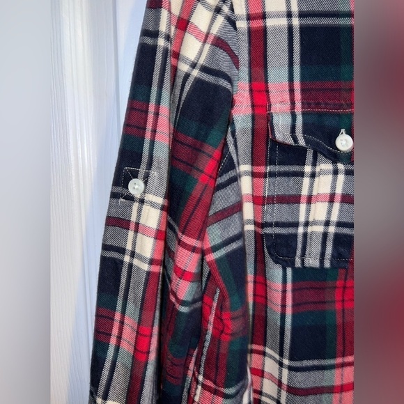 LAUREN JEANS COMPANY Ralph Lauren Plaid Long Rolltab Sleeve Button Shirt Sz PM - Picture 6 of 7